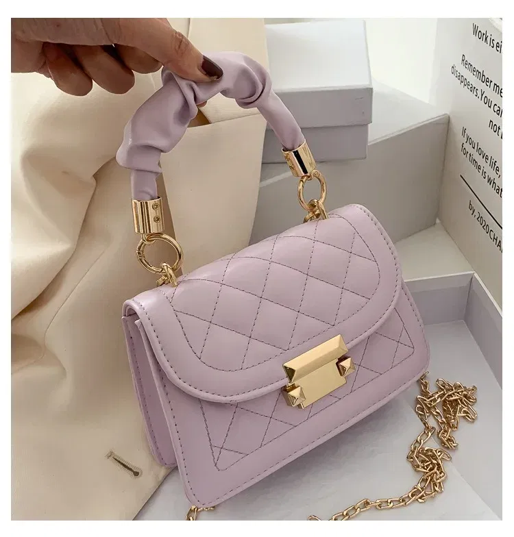Color: PURPLE, Size: Extra Large - Women's Bags Classic Fashion Handbag Small Square Chain Crossbody Bag crossbody bags for women  handbags