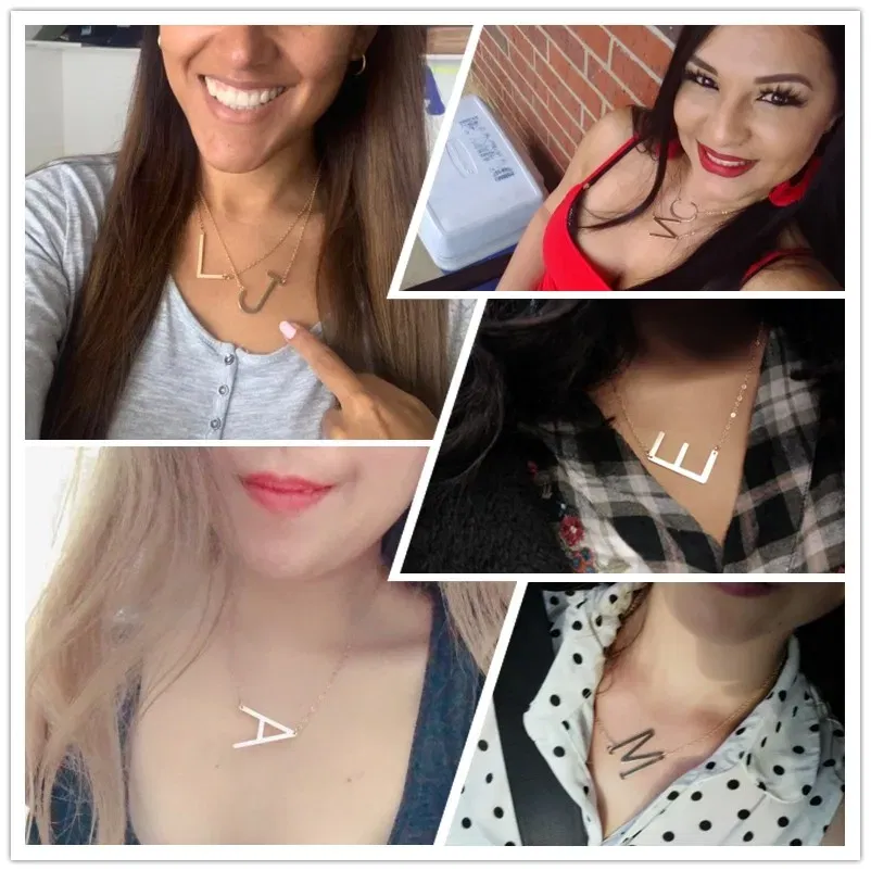 Metal Color: Red - Fashion Metal Necklace Golden Letter Bohemia Simple DIY Romantic Retro Woman's Necklace For Winter Jewelry Gift Free Shipping