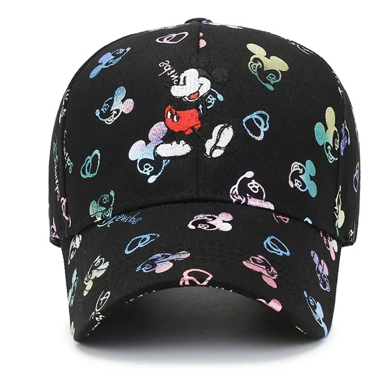 Color: WHITE, Size: Adjustable - Hot Sale Women Cartoon Cap Mickey Mouse Baseball Cap Female Streetwear Dad Hat
