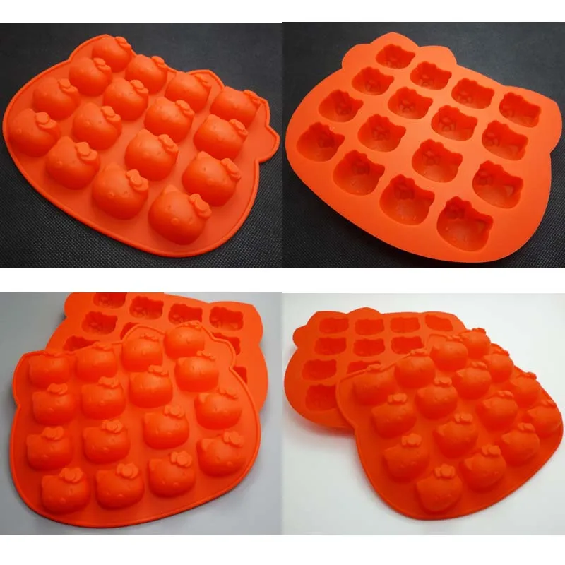 Color: SKY BLUE - 1 PCS Cute Cartoon Cat Shape Silicone Cake Mold DIY Chocolate Jelly Pudding Soap Mould