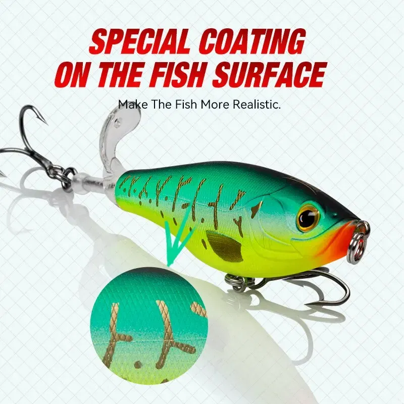 Size: 150mm, Color: Rose - Kingdom Topwater Propeller Pencil Bait Popper Whopper Plopper 90mm 11g 110mm 17g Artificial Wobblers For Bass Pike Hard Lures