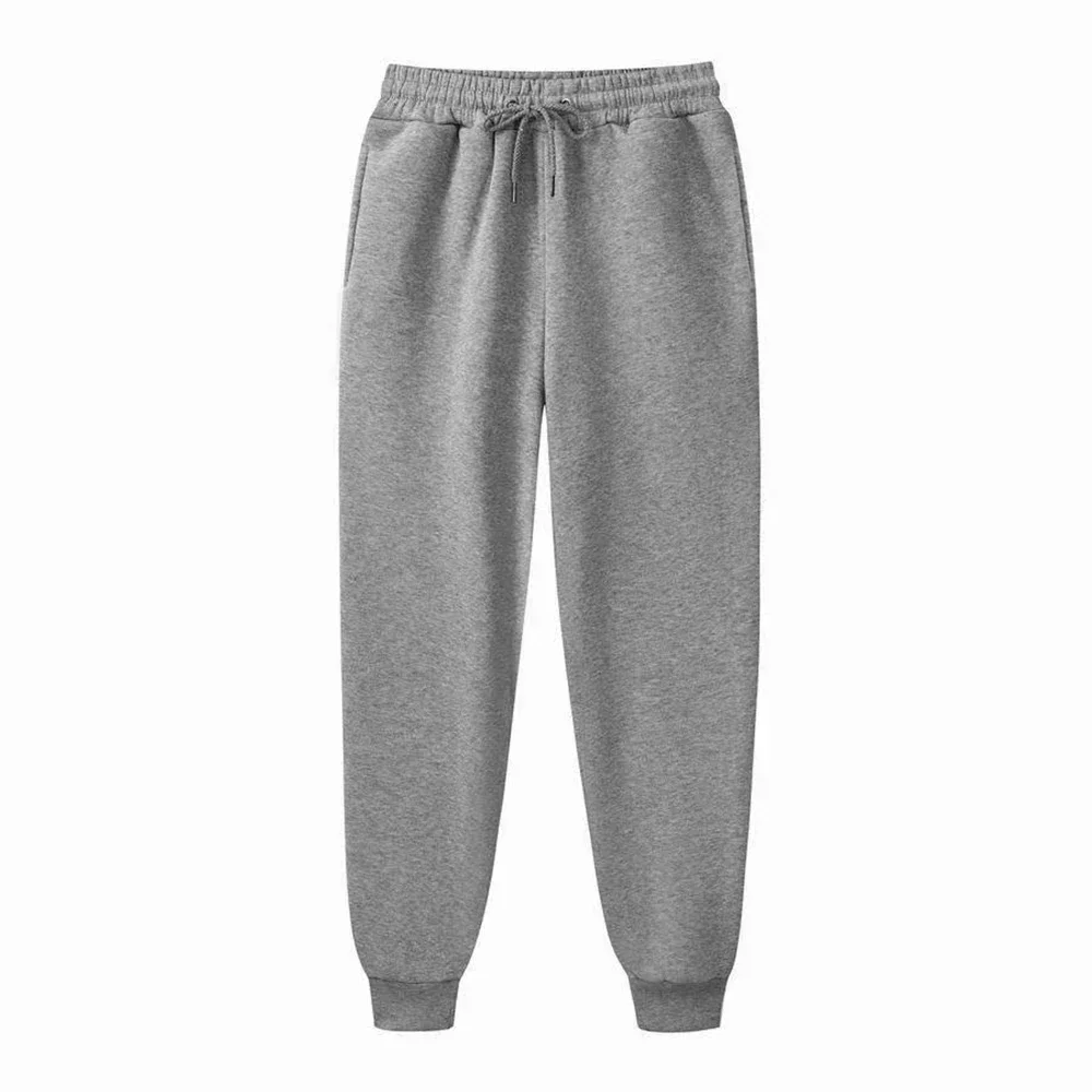 Color: green, Size: XXL - Men's Casual Sweatpants Fleece Sports Pants Unisex Fashion Solid Loose Trousers Streetwear Autumn Winter Jogging Fitness Pants