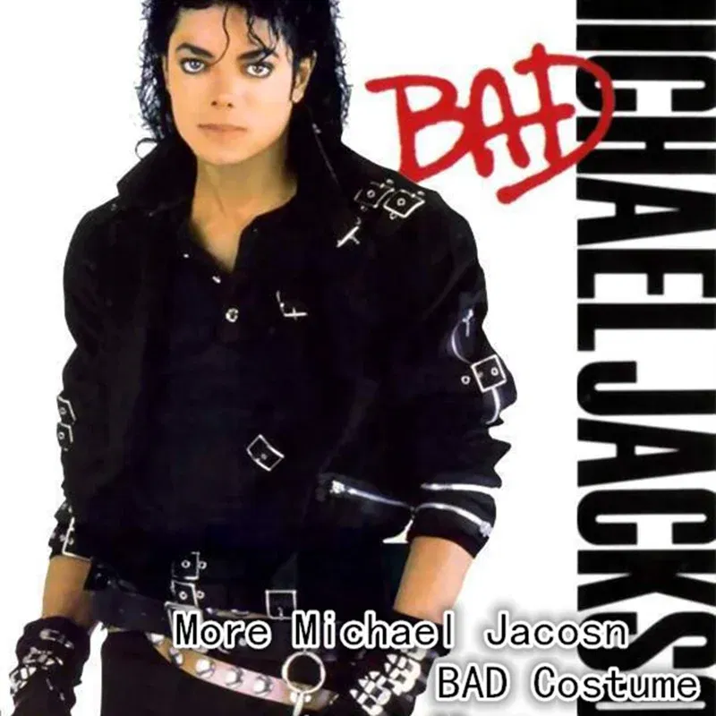 Color: green, Size: 37 - Punk Michael Jackson BAD Pants Trousers and Belt in1990'S