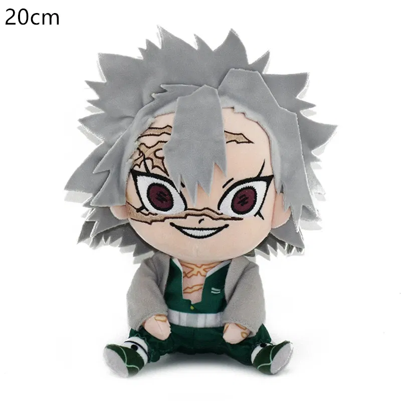 Color: FireBrick, Height: 0-10cm - 20CM New Product Japanese Anime Ghost Slayer: Blade Plush Doll Tanjiro Nezuko Game Peripheral Children's Doll Kawaii Pillow