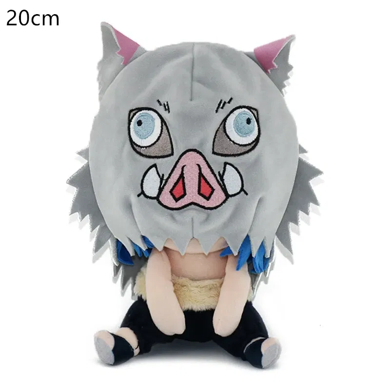 Color: FireBrick, Height: 0-10cm - 20CM New Product Japanese Anime Ghost Slayer: Blade Plush Doll Tanjiro Nezuko Game Peripheral Children's Doll Kawaii Pillow