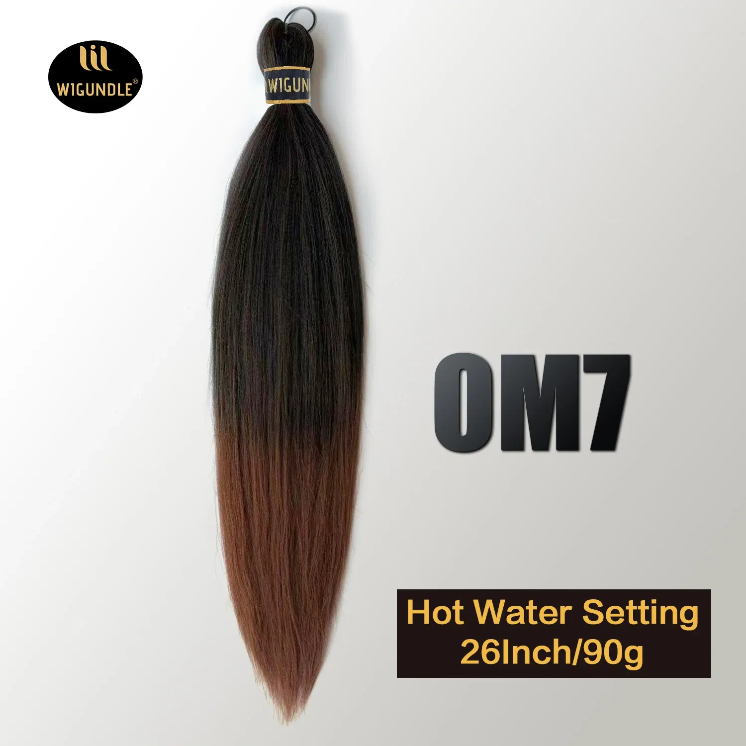 Color: OMBRE, Stretched Length: 26inches, Bulk Buy: 1Pcs/Lot - Kanekalon 26inch Hot Water Set Pre Stretched Jumbo Braiding Hair Box Twist Braids Synthetic Hair Extensions For Women Soft Yaki