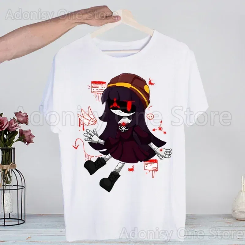 Color: Gold, Size: XXL - Murder Drones Fashion Man Tshirt Summer Fashion T-shirt Casual White Funny Cartoon Print T-shirt Hip Pop Tops tee