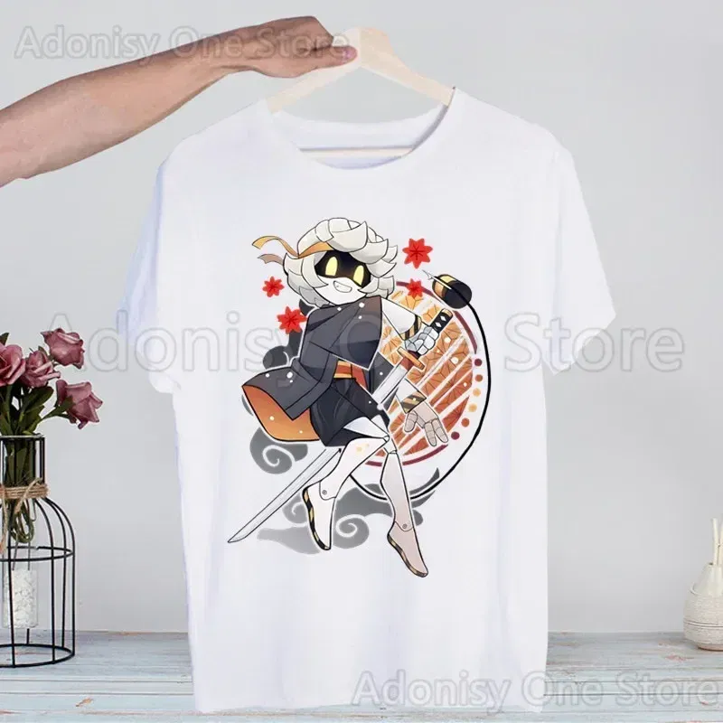 Color: Gold, Size: XXL - Murder Drones Fashion Man Tshirt Summer Fashion T-shirt Casual White Funny Cartoon Print T-shirt Hip Pop Tops tee