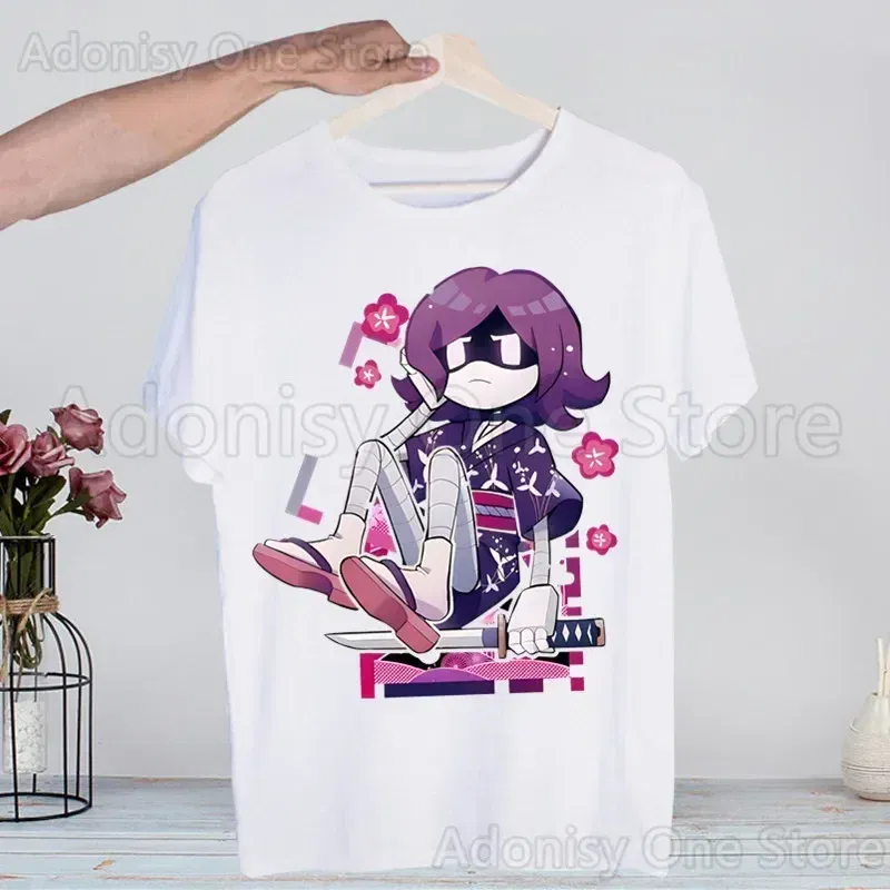 Color: Gold, Size: XXL - Murder Drones Fashion Man Tshirt Summer Fashion T-shirt Casual White Funny Cartoon Print T-shirt Hip Pop Tops tee