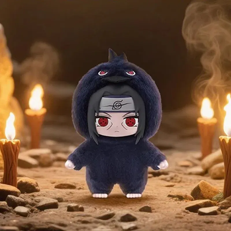 Color: Blue - In Stock Original TOP TOY Naruto EAKI Cute Beast Party Sasuke Vinyl Cute Plush Blind Box Figure Pendant Gift