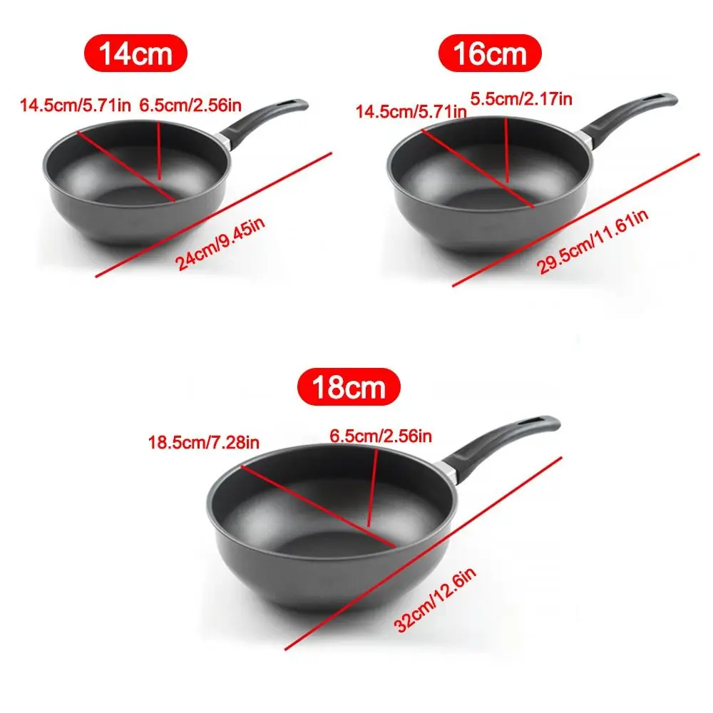 Color: WHITE - Frying Pan Mini Cooking Omelette Pans Non-stick Iron Pancake Egg Fryer With Long Handle Kitchen Gadgets
