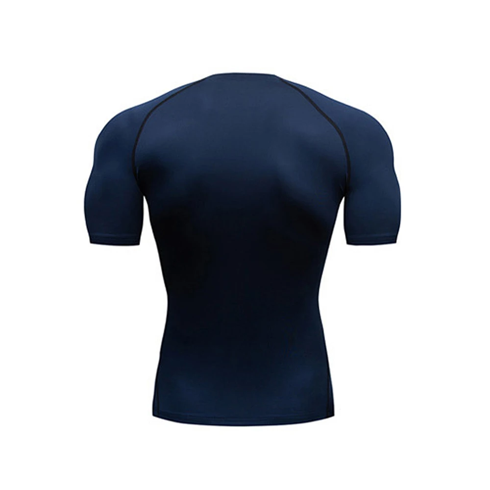 Color: GRAY, Size: XXL - Men's Athletic Compression Shirts Athletic Quick Dry Breathable Rash Guard Athletic Tight Workout Tops Summer Men