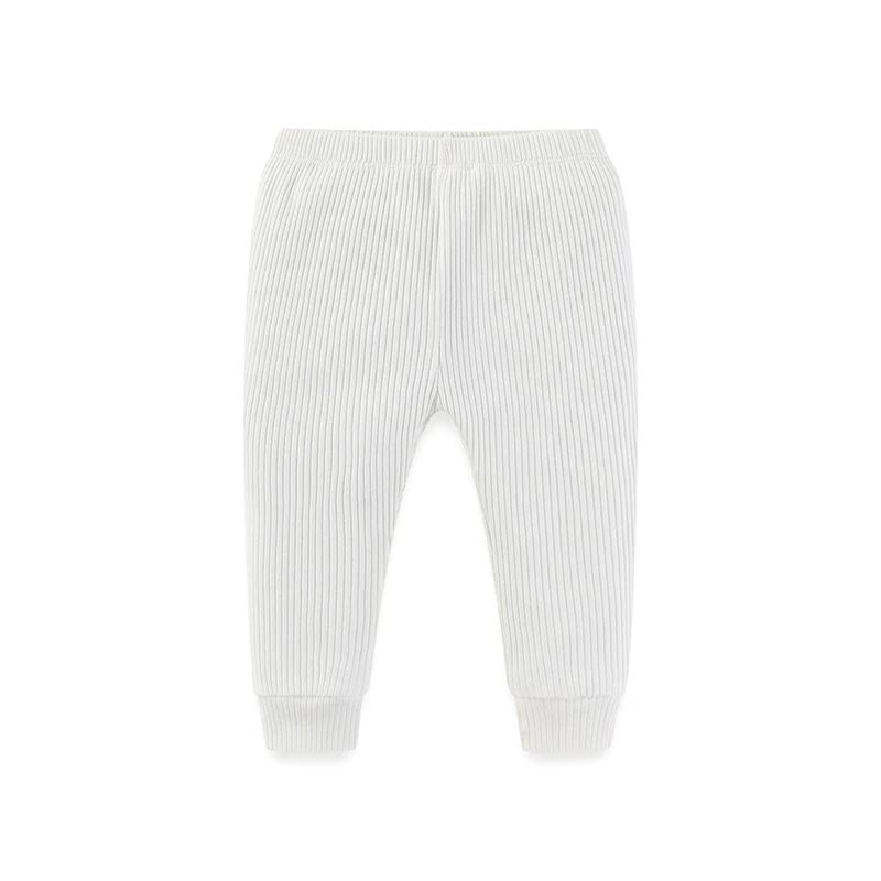 Color: Beige, Kid Size: 18M - Kiddiezoom 1 Pcs/Lot Fashion Unisex Solid Baby Boy Girl Pants 0-24Months Cotton Ribbed Soft Newborn Leggings