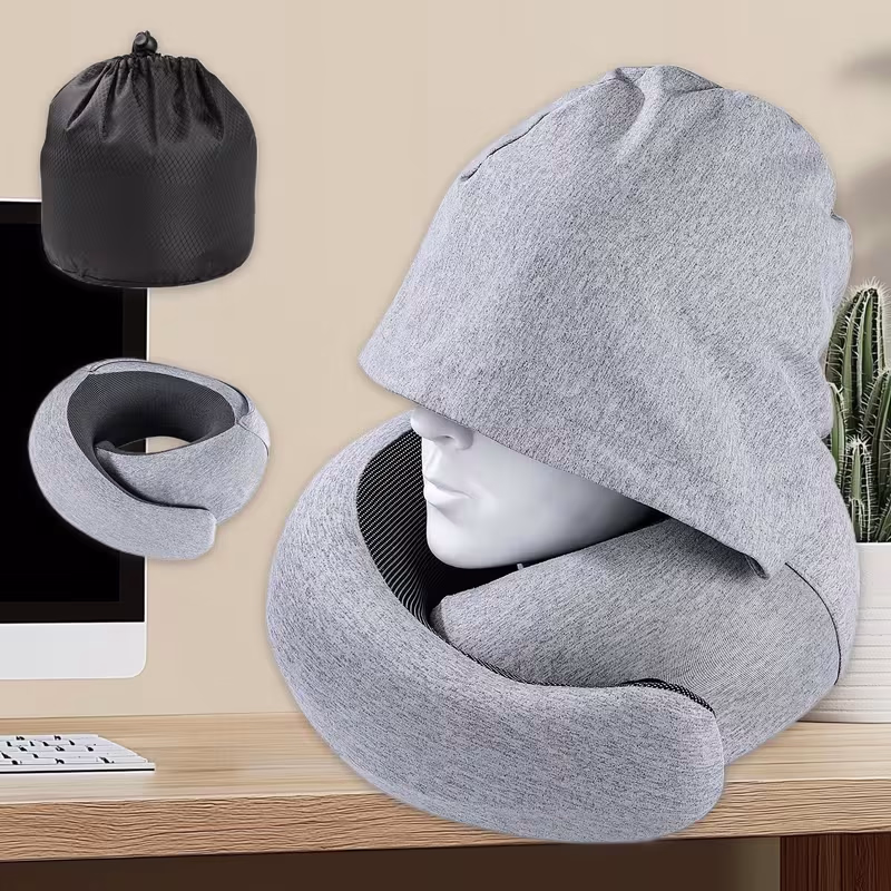 FlyHugz™ UK Hooded Travel Pillow