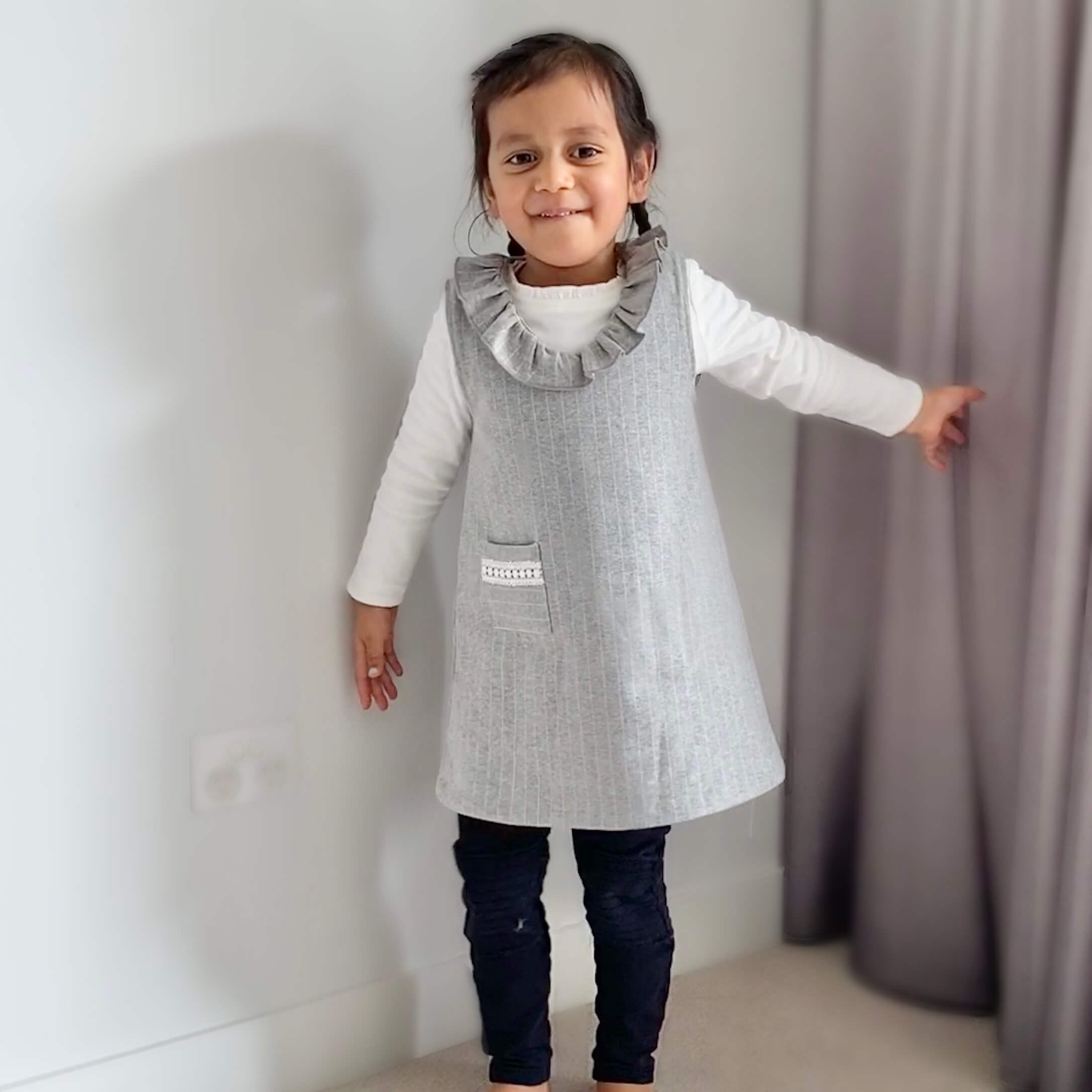Dress Grey Pinstripe Two-Piece | 6-12m & 3-4y