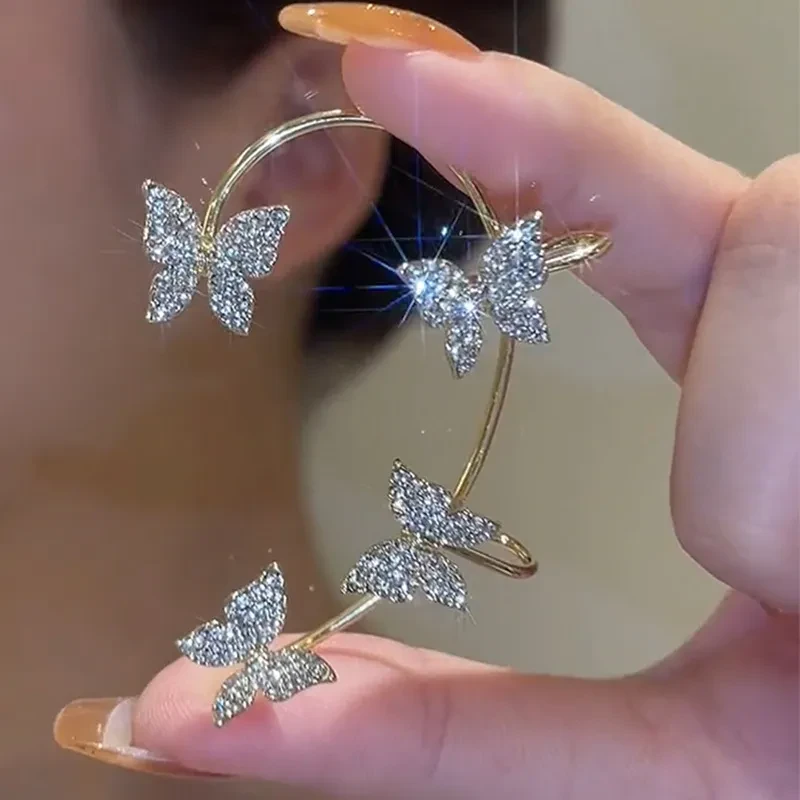 Shiny butterfly earrings