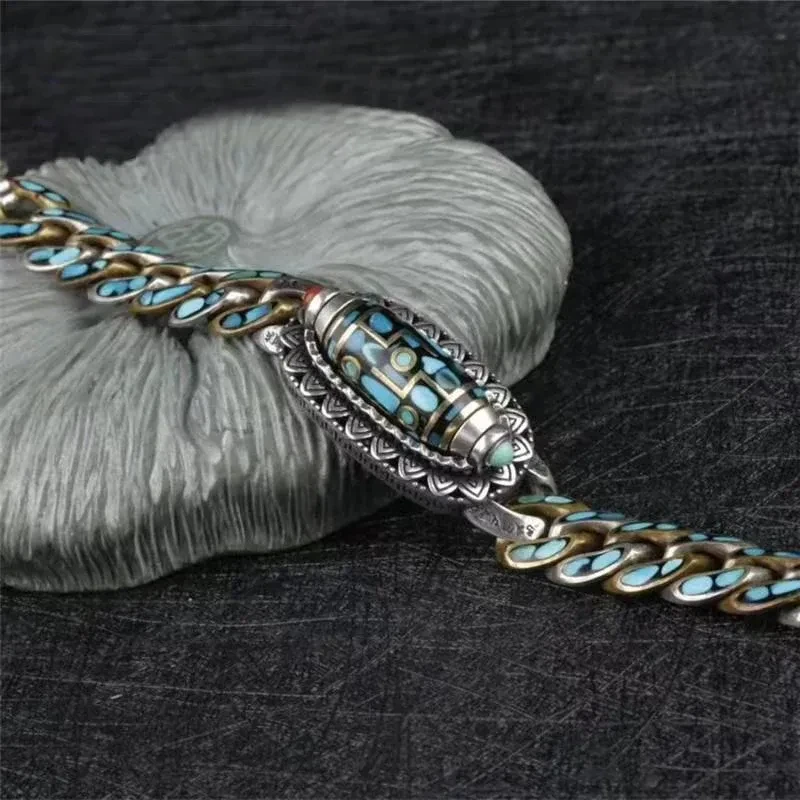 Nine Eyes Dzi Bead Brave Bracelet