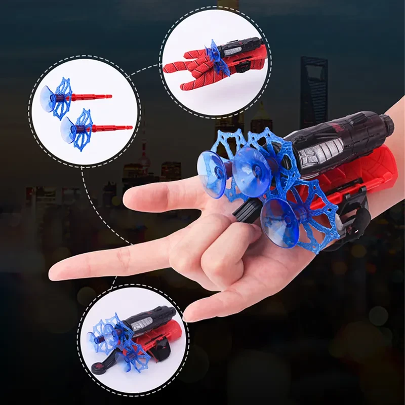 Spider Web Shooter, Superheroes Wrist Launcher Toy Sucker
