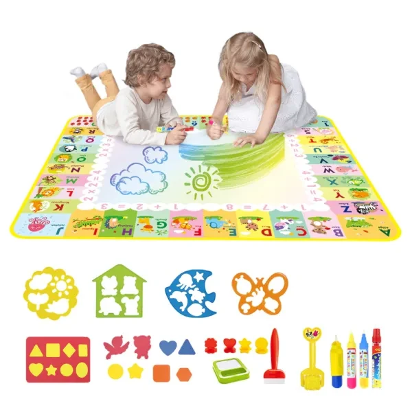 4th Anniversary Sale-70% OFF- Water Doodle Mat Mess Free Learning Toy Mat ,Aqua Infinity Canvas On Cozy Home