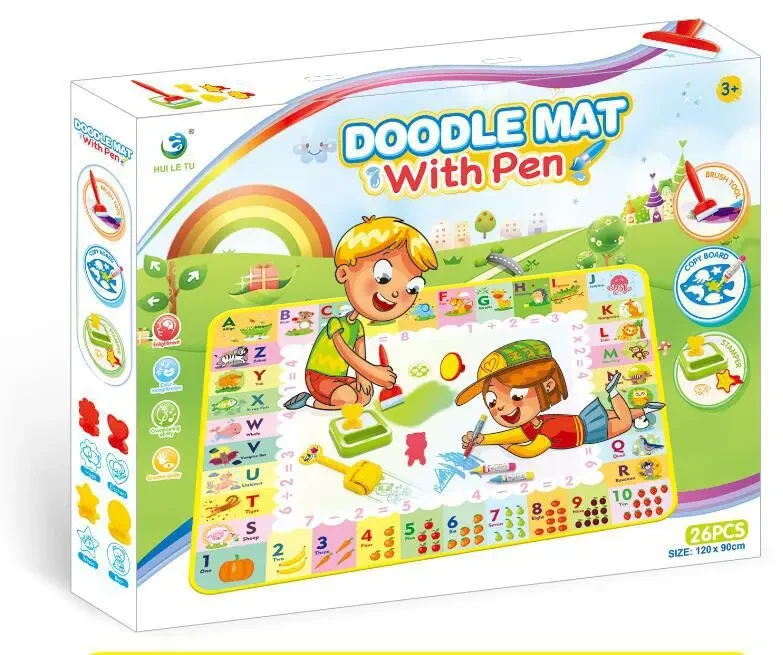 4th Anniversary Sale-70% OFF- Water Doodle Mat Mess Free Learning Toy Mat ,Aqua Infinity Canvas On Cozy Home