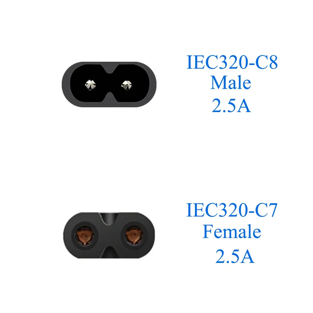 Color: Blue, Standard: Other - JORIDNO IEC320 C8 TO C7 Power adapter,IEC 320 C7 C8 Figure 8 left right angle AC Power adapt C7 TO C8 PLUG CONVERTER