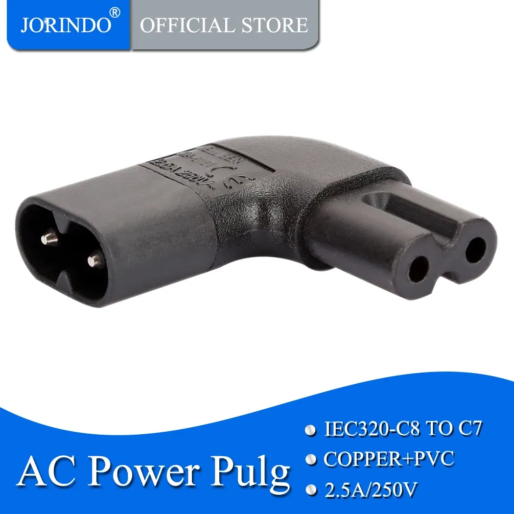 Color: Blue, Standard: Other - JORIDNO IEC320 C8 TO C7 Power adapter,IEC 320 C7 C8 Figure 8 left right angle AC Power adapt C7 TO C8 PLUG CONVERTER