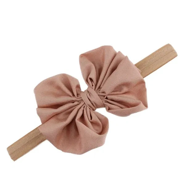 Color: black - Baby girls hair bow flower Headband  Kids Girls Bowknot Elastic Hair Band Headwear Newborn Head Band children hair Accessories