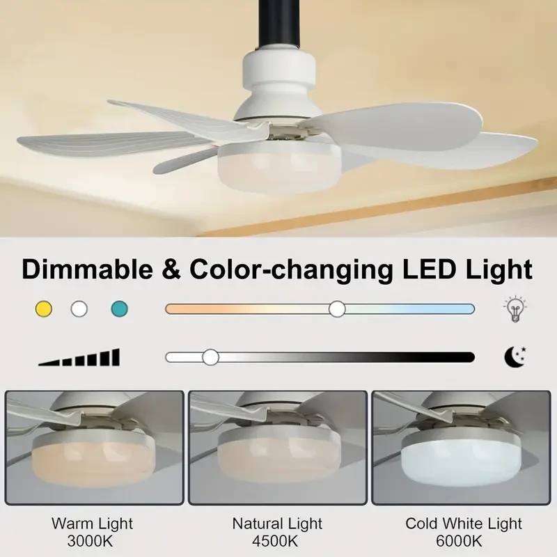 1pc Multifunctional E26/E27 Socket Ceiling Fan