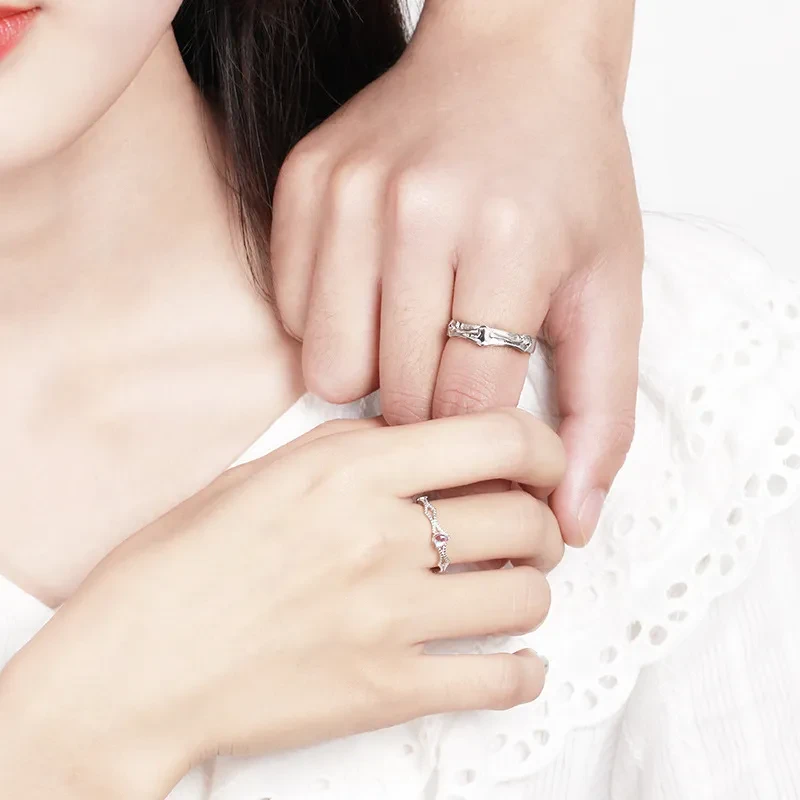 Princess and knight couple rings