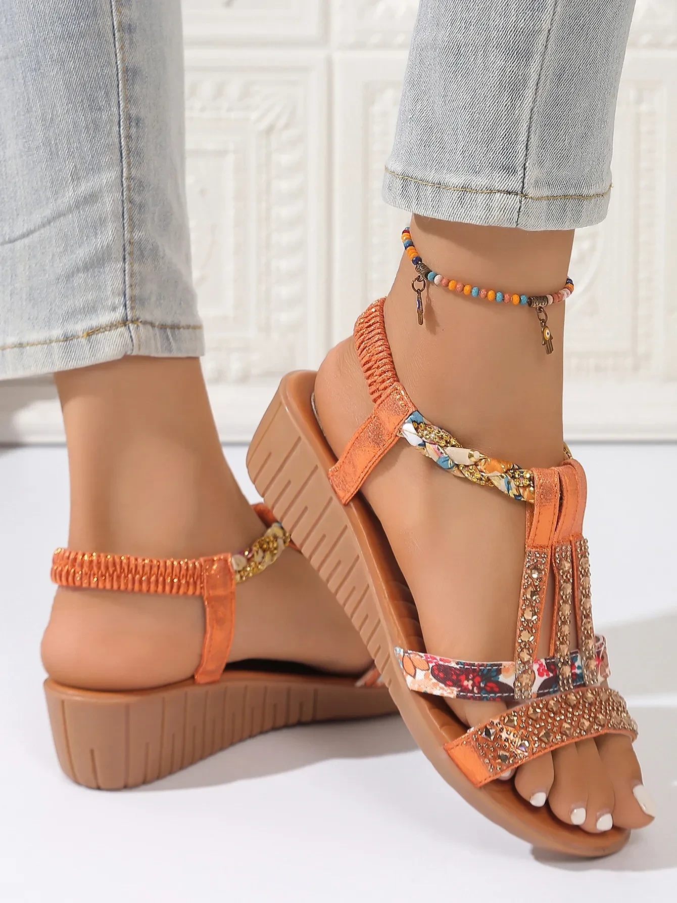Women's New Summer Rhinestone Open Toe Orthopaedic Sandals