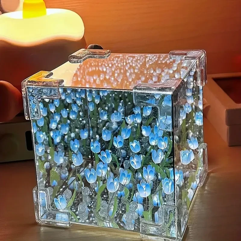 DIY Tulip Flower Sea Desktop Night Light Kit