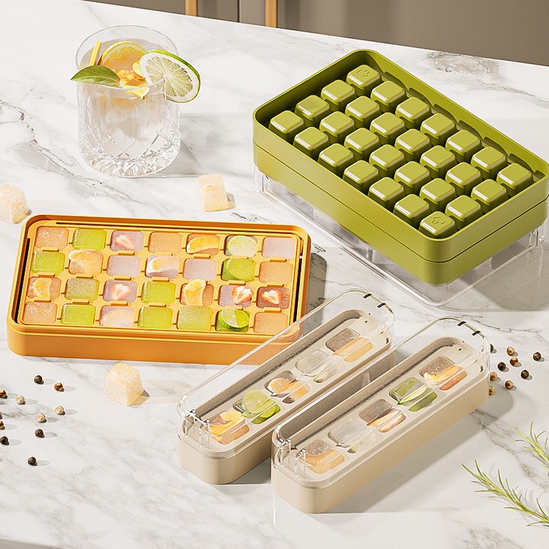 Press-Type Silicone Ice Cube Trays