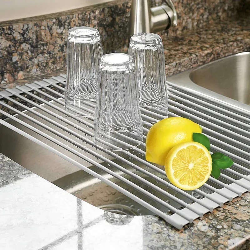 Roll up Dish Drying Rack Over The Sink