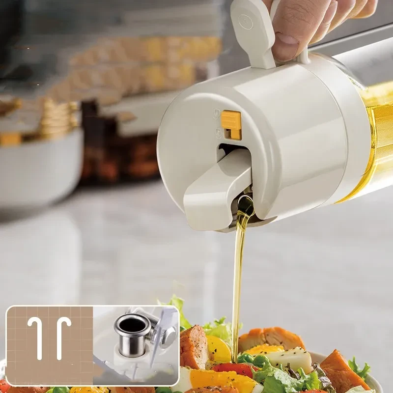 16oz 2-in-1 Olive Oil Dispenser and Oil Sprayer Bottle for Kitchen