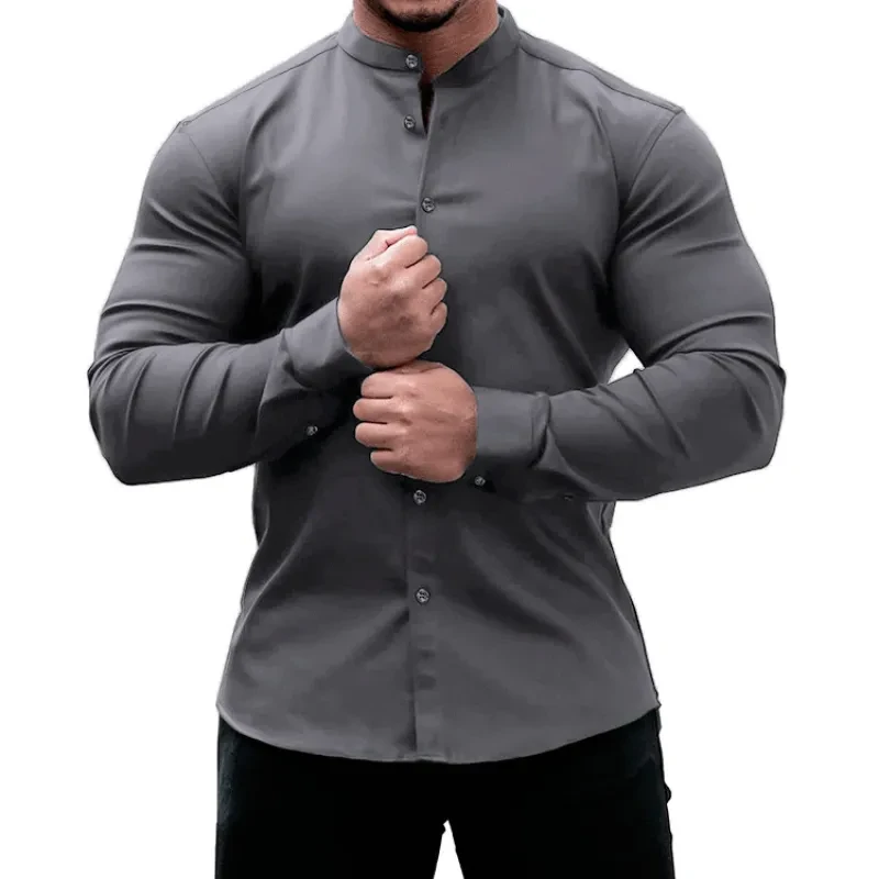 Men's Long Sleeve Casual Button-Down Shirt