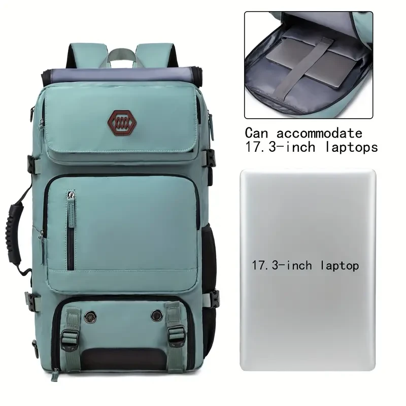 Men's Multi-Functional Trekking Backpack with Adjustable Straps and Shoe Storage - Waterproof and Durable Outdoor Knapsack