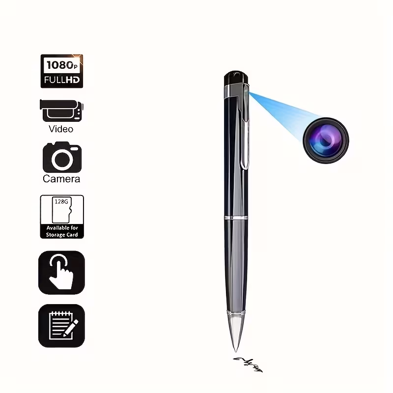 Portable 1080P HD Security Camera Pen - Mini Surveillance for Indoor/Outdoor Use