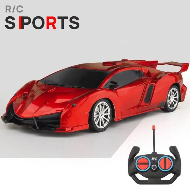 1:18 RC Sports Car - LED Light, 2.4G Remote Control High-Speed Drift Car