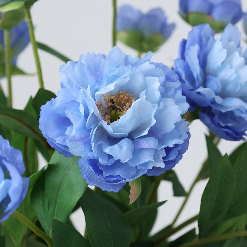 High-Quality Silk Peony Simulation Flowers - Artificial Bouquets for Indoor Living Room and Table Decoration