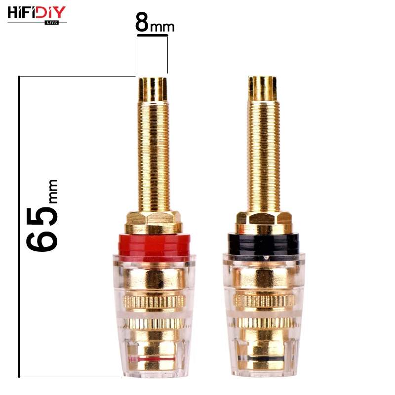 Color: WHITE, Bundle: Bundle 3 - HIFIDIY LIVE 2pcs speaker DIY terminal connector binding post HIFI amplifier Pure cupper Gold-plated Banana socket junction Box
