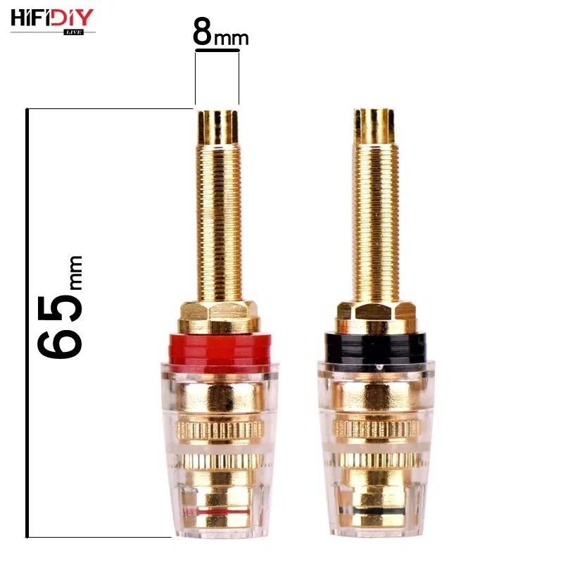 Color: WHITE, Bundle: Bundle 3 - HIFIDIY LIVE 2pcs speaker DIY terminal connector binding post HIFI amplifier Pure cupper Gold-plated Banana socket junction Box