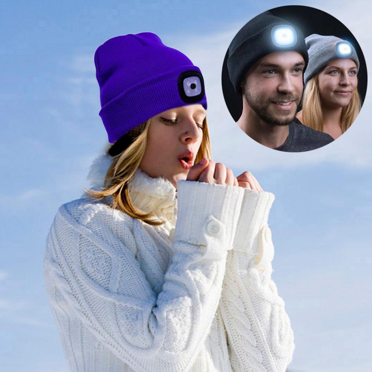 LED Knitted Beanie Hat