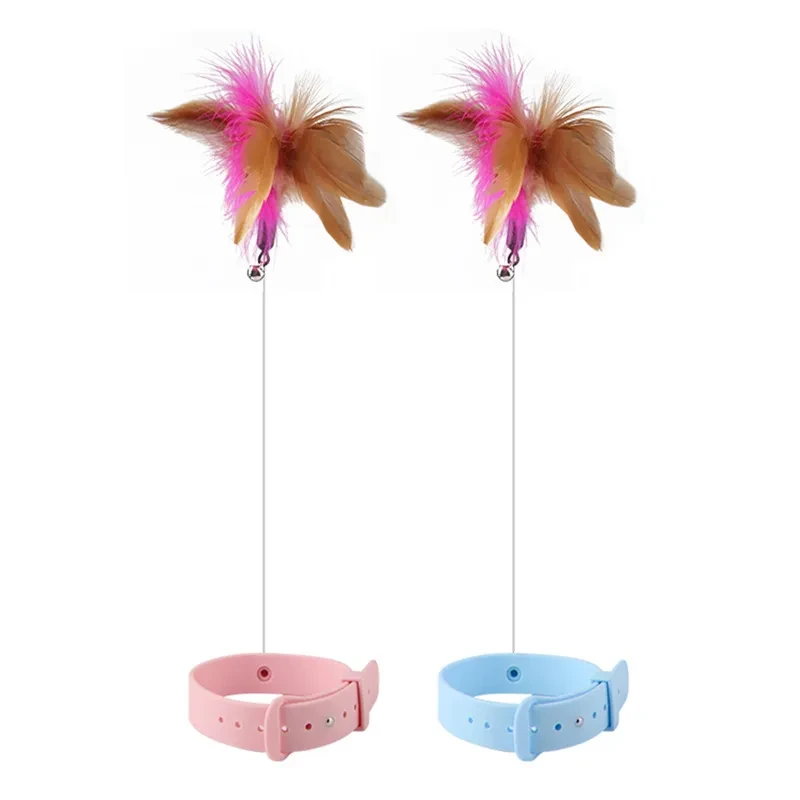 Cat Interactive Feather Collar Teaser Toy