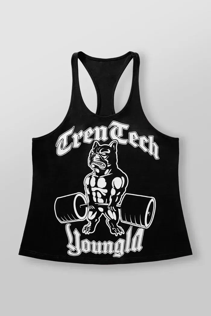 Color: Blue, Size: XL - Young American new men's I-vest sports fitness hurdle sleeveless cotton loose running vest