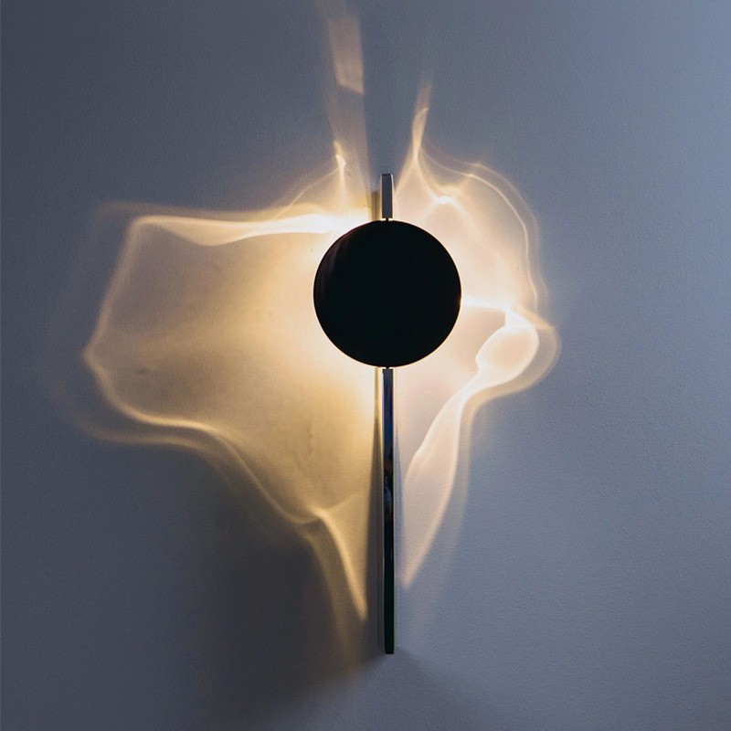 Creative Chrome Wall Lamp - Stainless Steel Rotating LED Sconce Lamp for Living Room, TV Background, and Aisle Decor