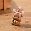 Handmade animal Santa ornaments