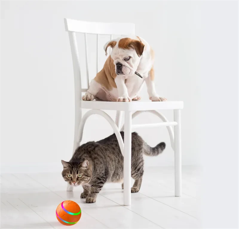 Smart Interactive Dog Ball Toy - Rechargeable Automatic Rolling Ball with Motion Activation and Remote Control