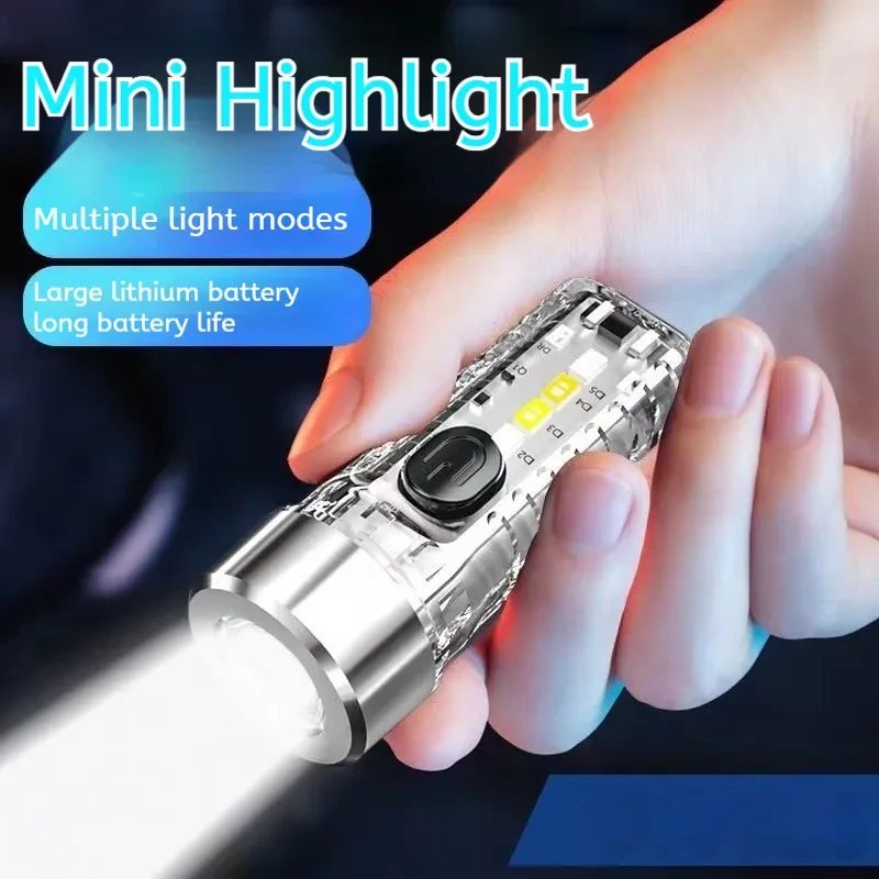 Rechargeable Mini Powerful Keychain Flashlight