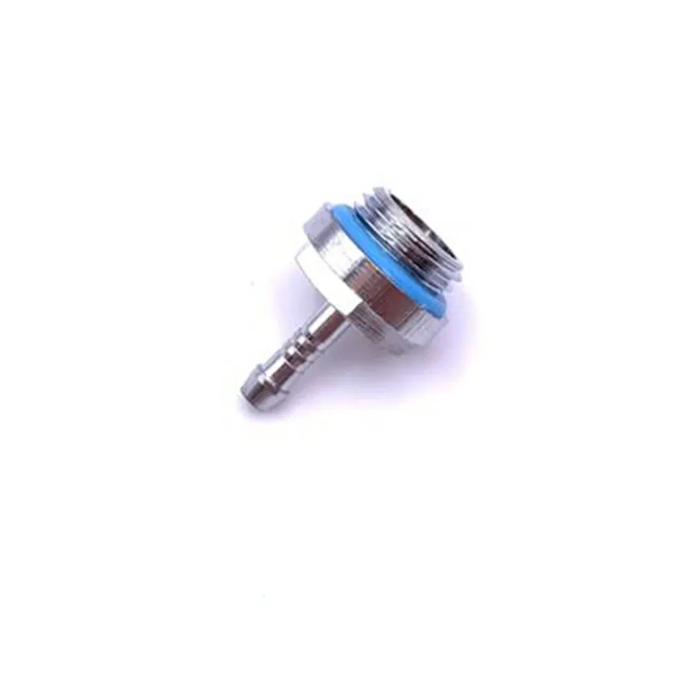 Color: Silver - 6pcs PC Water Cooling Barb Fitting Two-Touch Fitting G1/4 Thread Barb Connector for Computer Cooling System 4/6/7.2/9/11/14mm