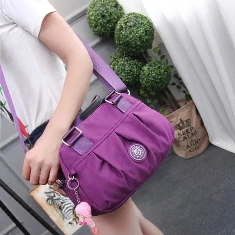Color: SKY BLUE - Crossbody Bags for Women Simple Canvas Square waterproof Bag Designer Luxury Women's Bag 2024 Fashion Female Handbags for Women